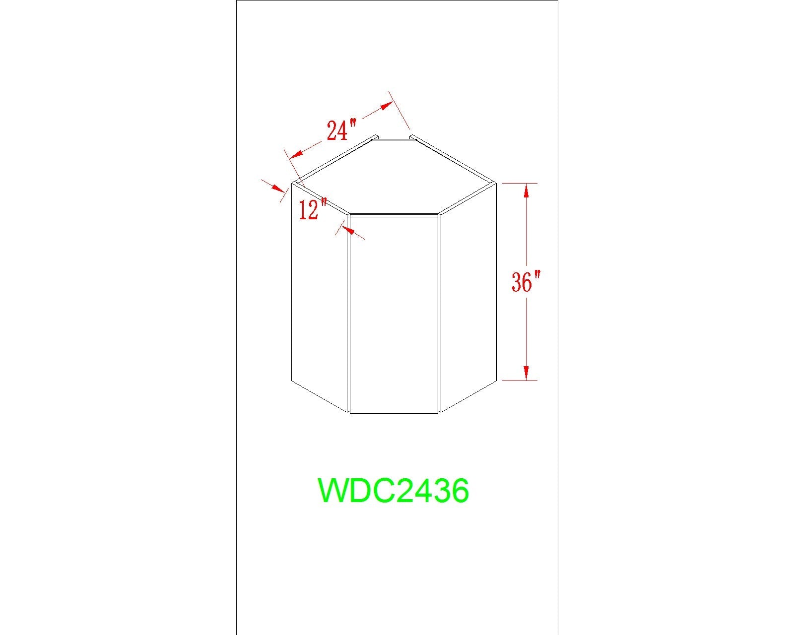 Wall 24" - Dark Ash 24  Inch Wall Corner Cabinet