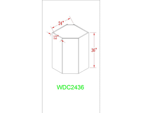 Wall 24" - Dark Ash 24  Inch Wall Corner Cabinet