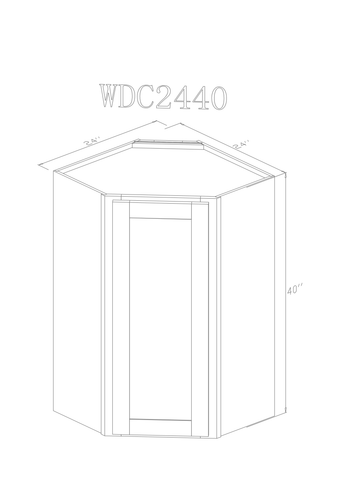 Wall 24" - Pure White 24  Inch Wall Corner Cabinet - ZCBuildingSupply