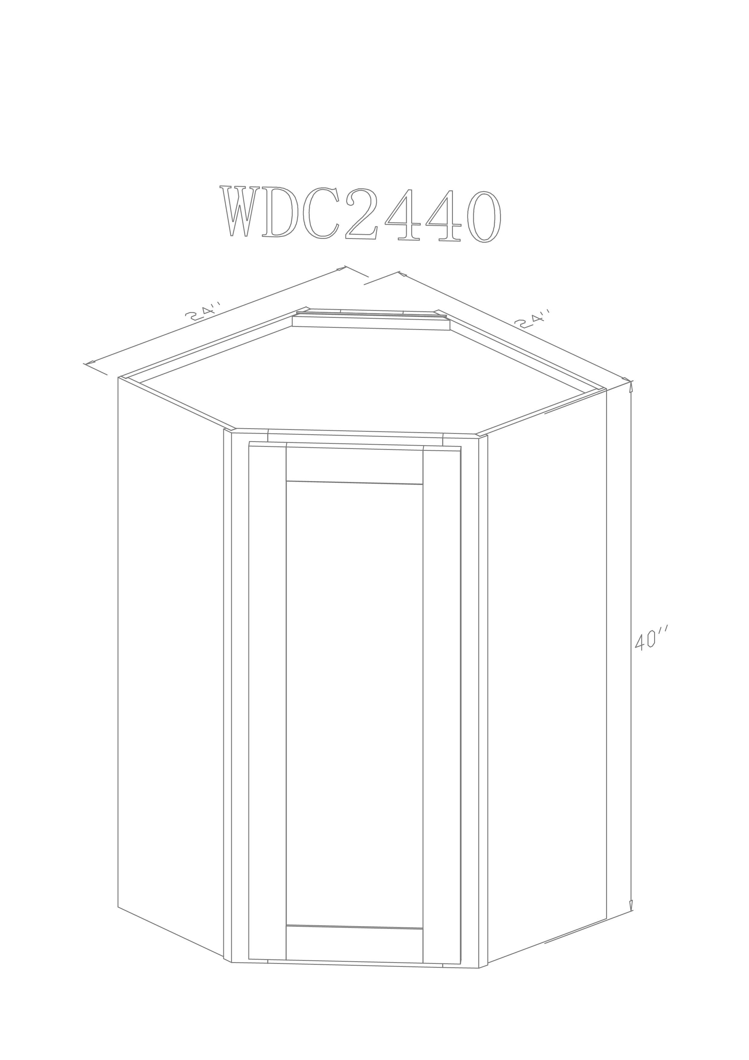 Wall 24" - Athens 24  Inch Wall Corner Cabinet - ZCBuildingSupply