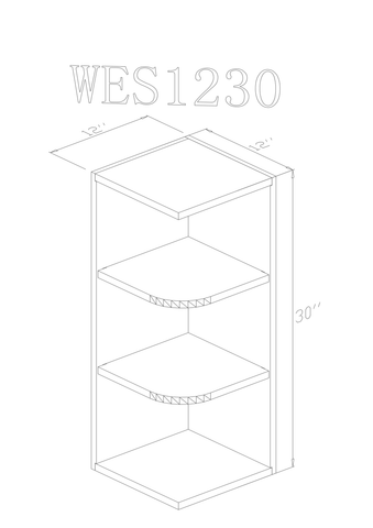 Wall 12" - Espresso 12 Inch Wall Shelf Cabinet - ZCBuildingSupply