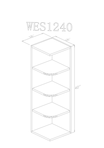 Wall 12" - Classic White 12 Inches Wall Shelf Cabinet