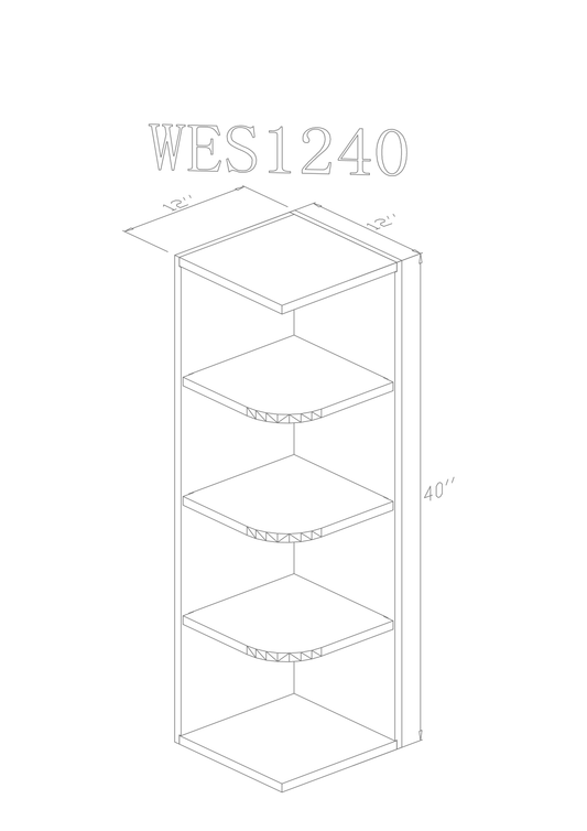Wall 12" - Pure Grey 12 Inch Wall Shelf Cabinet - ZCBuildingSupply