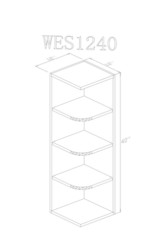 Wall 12" - Almond White 12 Inch Wall Shelf Cabinet - ZCBuildingSupply