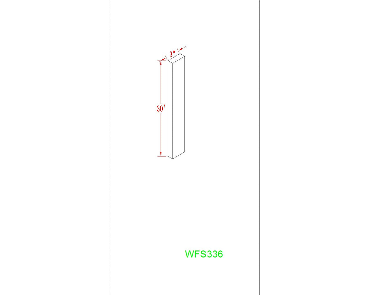 White Oak White Wall Filler 3"