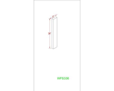 White Oak White Wall Filler 3"