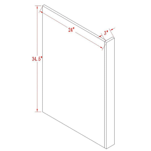 Cognac Dishwasher Panel for Framed Kitchen Cabinet
