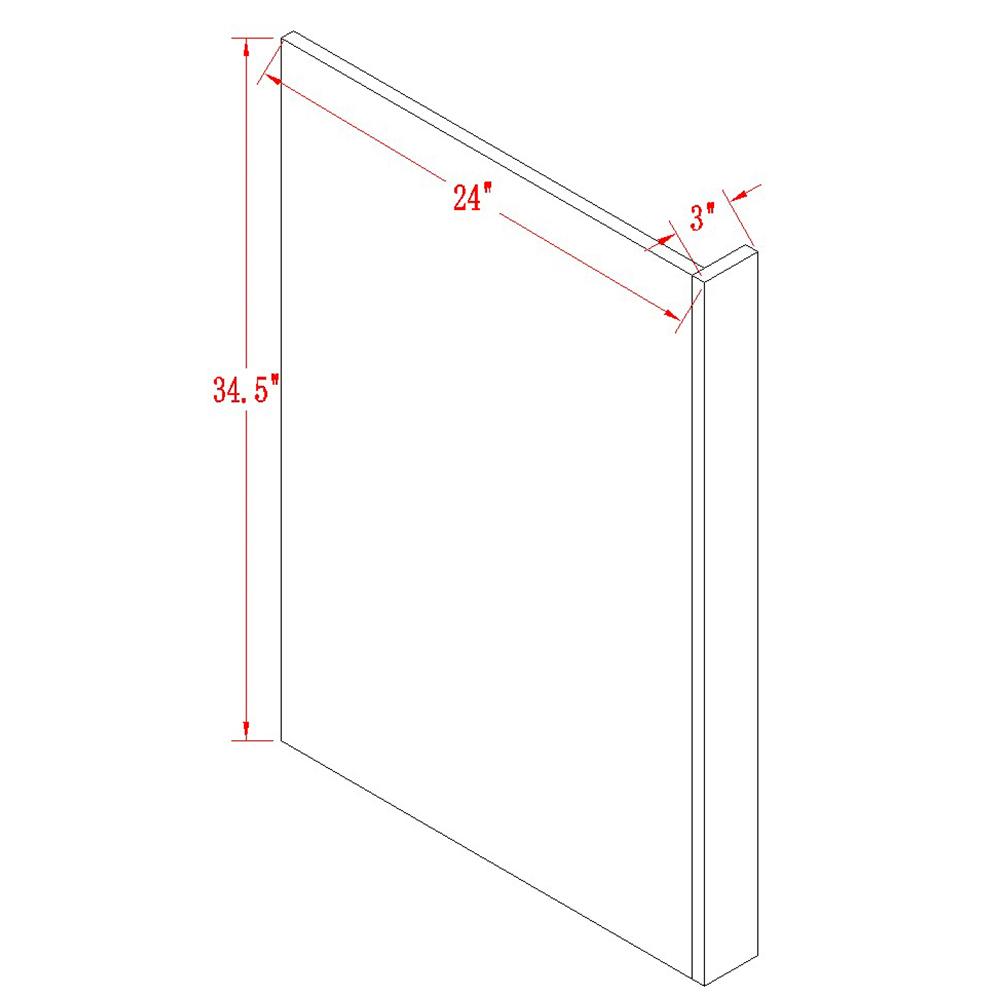 American Oak Dishwasher Panel for frameless Kitchen Cabinet