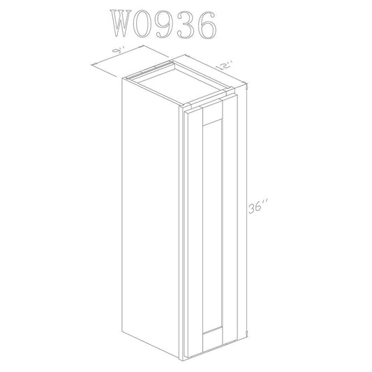 Wall 09" - Hunter Green 9 Inch Wall Cabinet - ZCBuildingSupply