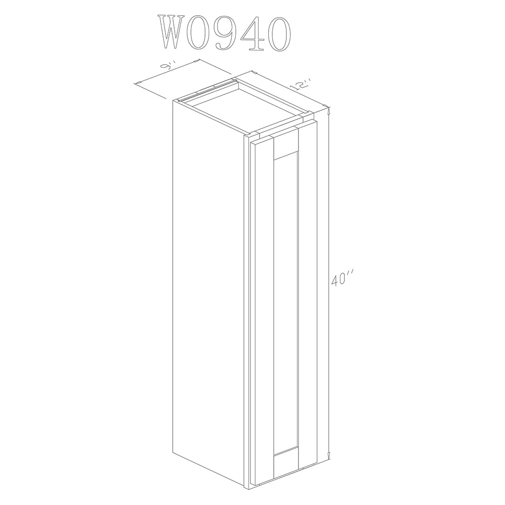 Wall 09" - Almond White 9 Inch Wall Cabinet - ZCBuildingSupply