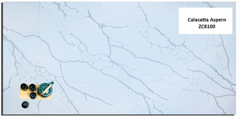 3cm Quartz 126"x 63" Countertop - Calacatta Aspern - Self Pick Up Only