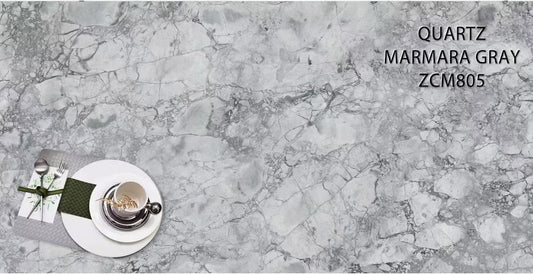 3cm Quartz Marmara Gray Countertop 126" x 63" - ZCM805