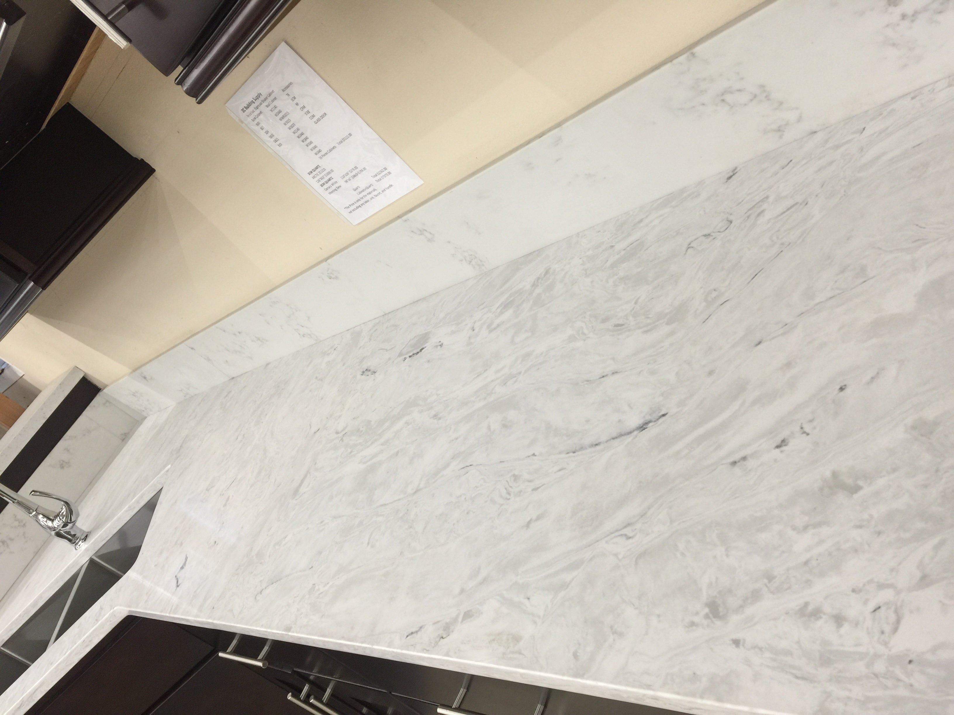 3cm Quartz  126"x 63" Countertop - Arctic-ZC1210 Self Pick Up Only - ZCBuildingSupply