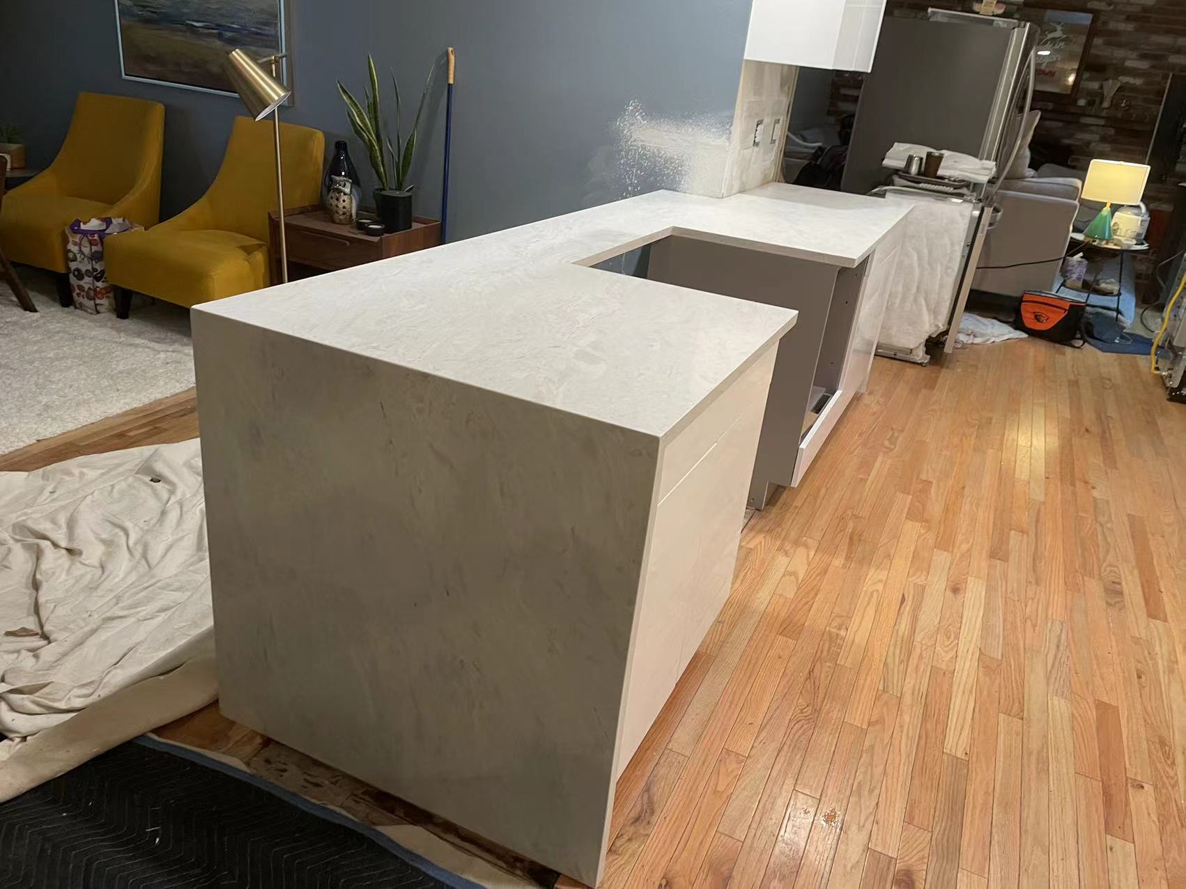 3cm Quartz  126"x 63" Countertop - Arctic-ZC1210 Self Pick Up Only - ZCBuildingSupply