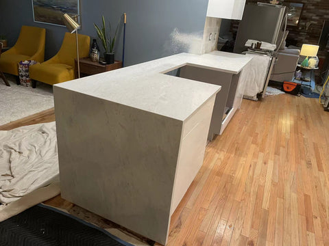 3cm Quartz  126"x 63" Countertop - Arctic-ZC1210 Self Pick Up Only - ZCBuildingSupply